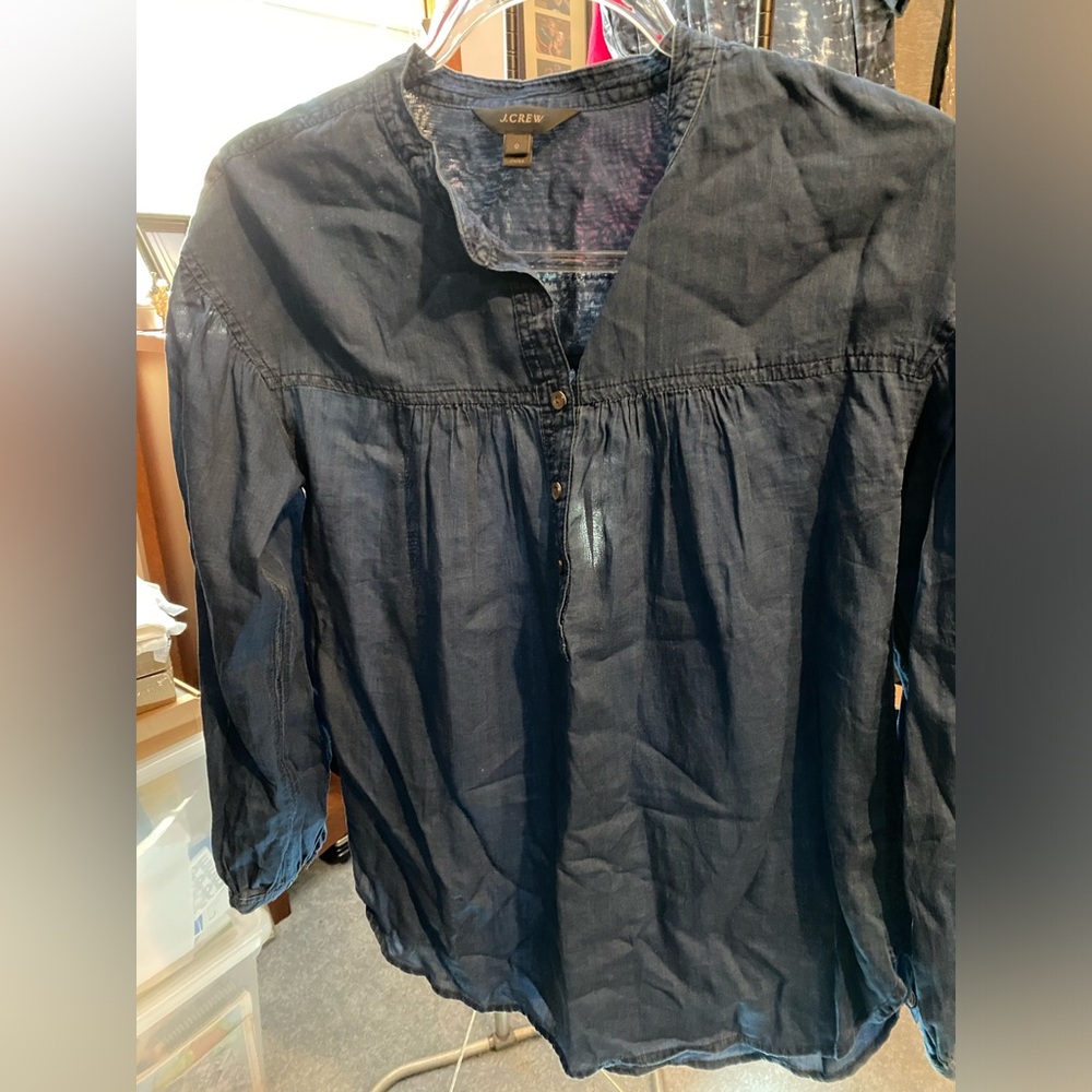 J Crew Chambray Popover